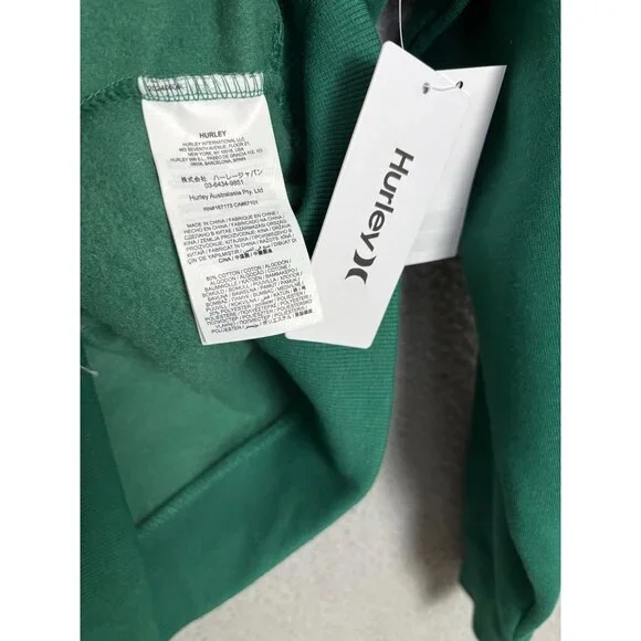 Hurley Junior's Sand Circle Hoodie Pullover Kangaroo Pockets XS Green NWT's. - Picture 7 of 8